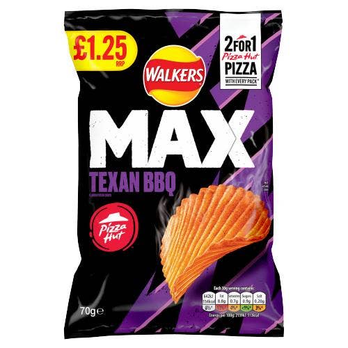 Lay's Walkers Max Texas BBQ Flavor by Pizza Hut (50g) (Uk)