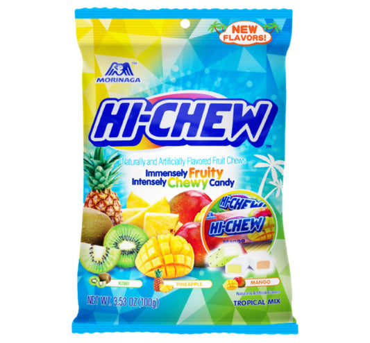 HI-CHEW PEG BAG TROPICAL MIX (KIWI PINEAPPLE MANGO) (JAPAN)