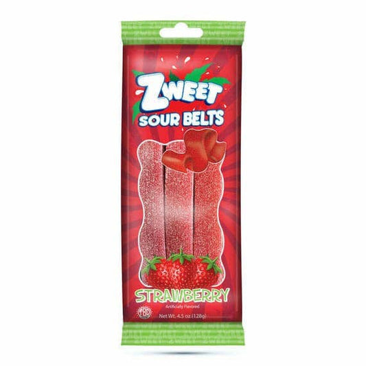 Sour Strawberry Belts | Zweet | Go-Pack | 4.5 oz