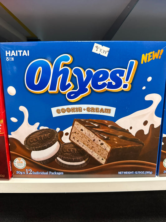 HAITAI OH YES! COOKIES AND CREAM PRODUCT OF KOREA