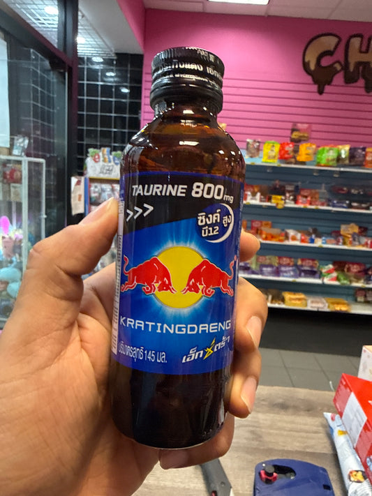 RedBull Black Energy Drink Krating Daeng Extra Zinc 145 ML Glass Bottle