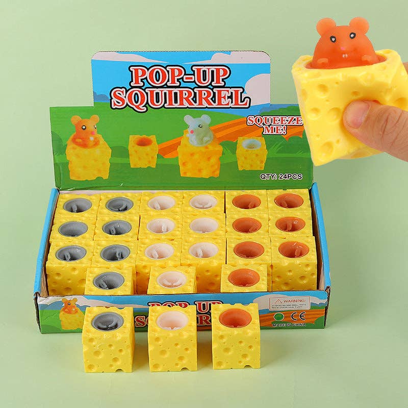 Cheese POP-UP Squishy Stress Relief Squeeze Fidget Vent Toy