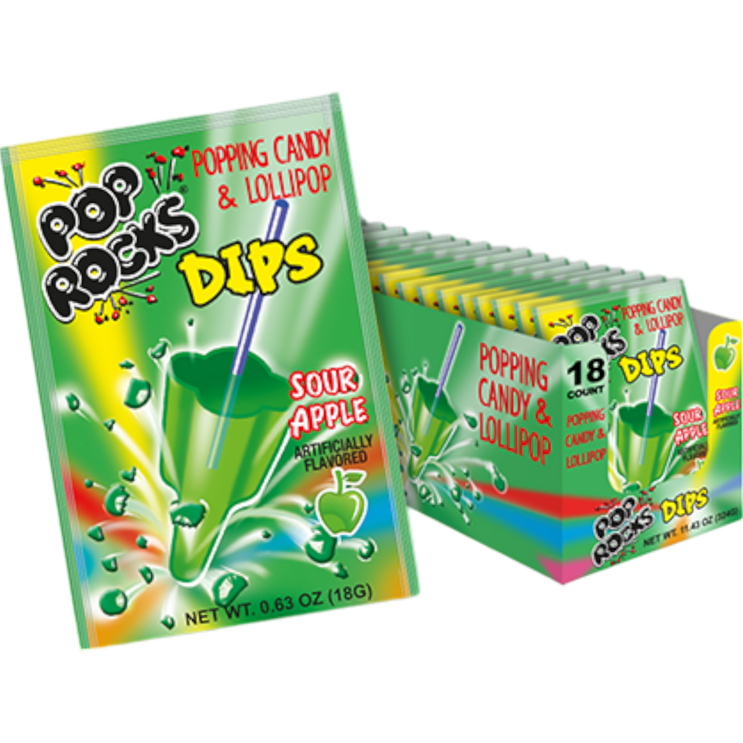 Pop Rocks Sour Apple Dips