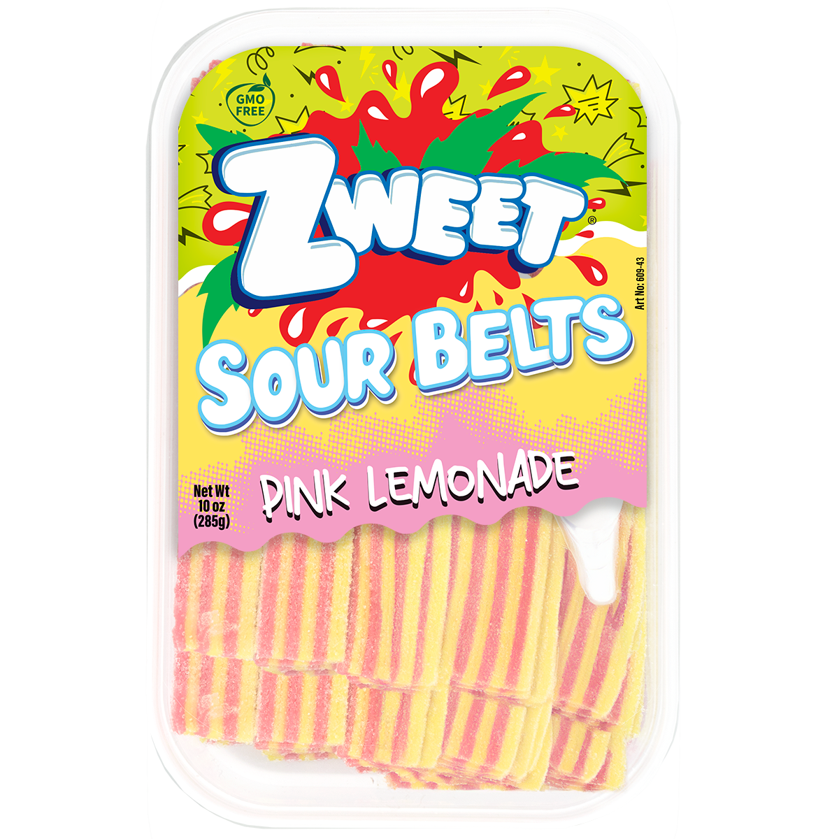 Sour Pink Lemonade Belts | Zweet | 10 oz