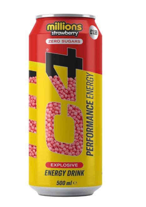 C4 ENERGY CARB MILLIONS STRAWBERRY 500ML (UK)