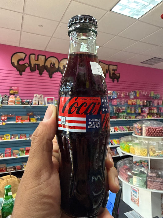 Coca-Cola zero sugar glass bottle 8 ounce
