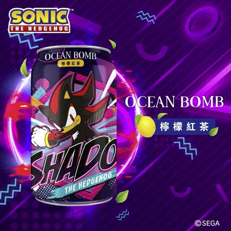 Ocean Bomb Sonic The Hedgehog Lemon Tea 330ml (Taiwan)