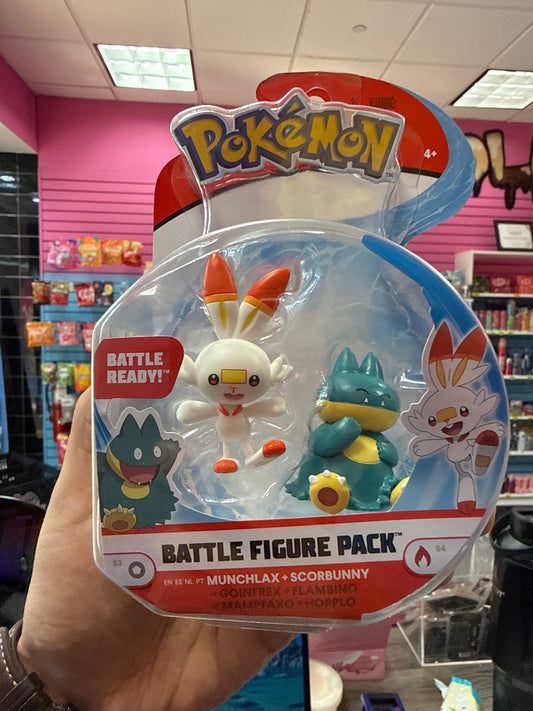 Munchlax + Scorbunny Pokemon Battle Figure Pack