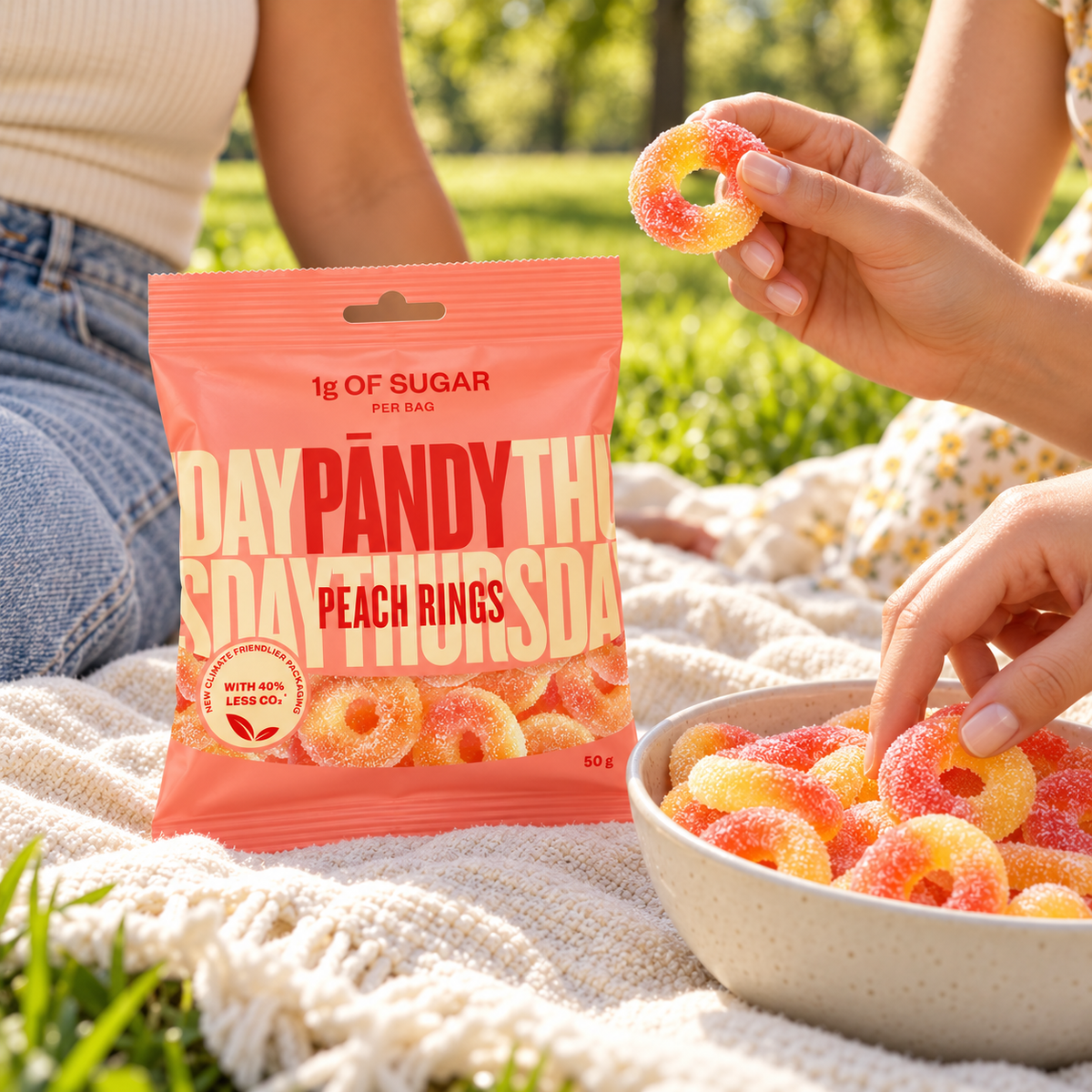 Pändy Peach Rings – Swedish Gummy Candy
