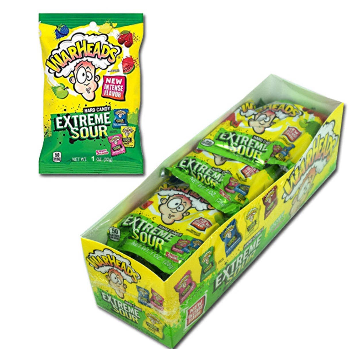 Warheads Extreme Sour Assorted 1oz - 12ct