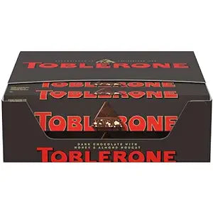 TOBLERONE DARK CHOCOLATE BAR WITH HONEY & ALMOND NOUGAT (SWITZERLAND)