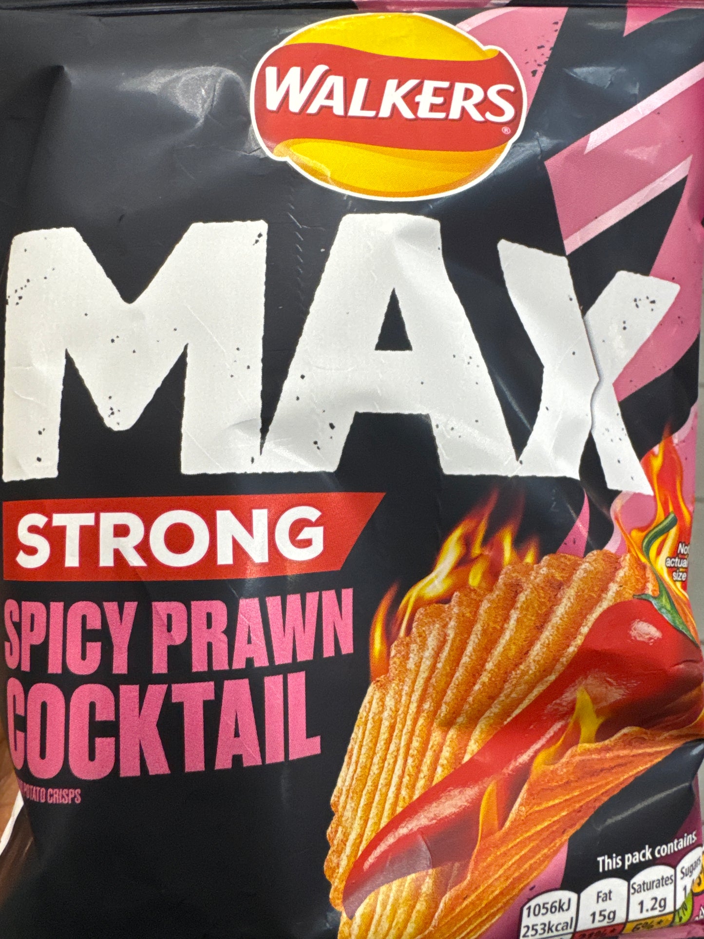 Walkers max strong spicy prawn