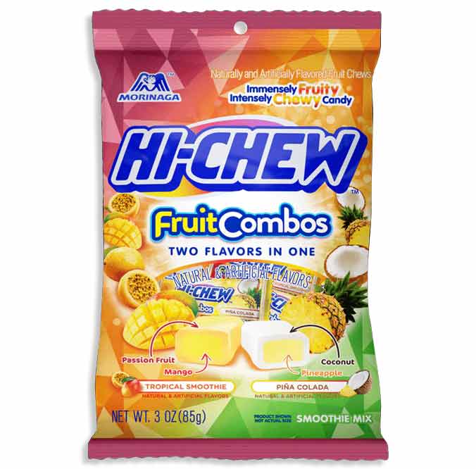 HI-CHEW PEG BAG - FRUIT COMBOS (TROPICAL & PINA COLADA) (JAPAN)