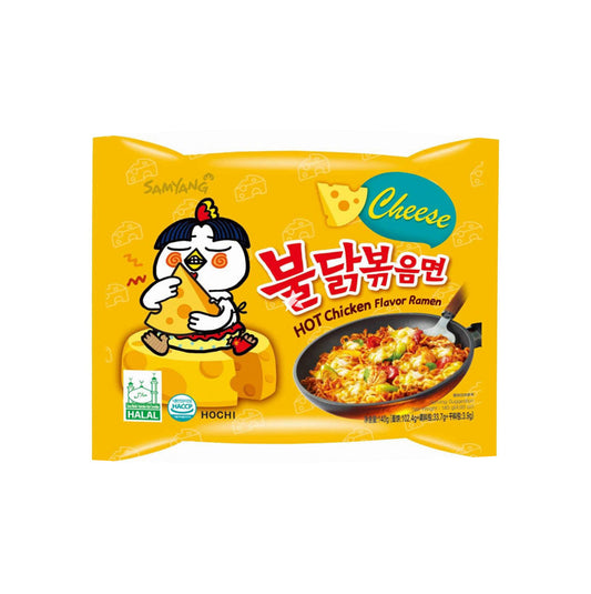 Korean Buldak Stir-Fried Ramen - Hot Chicken Flavor with Cheese