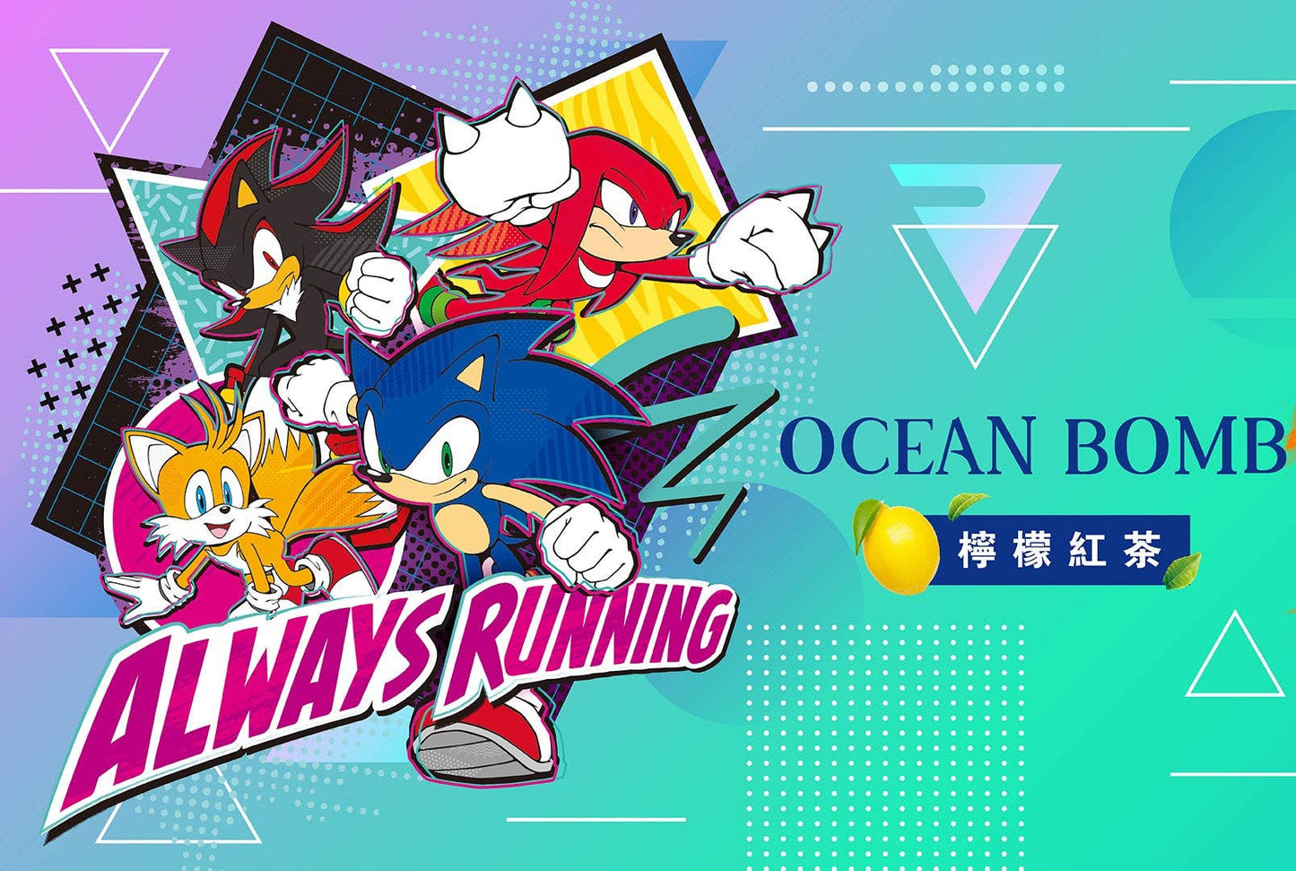 Ocean Bomb Sonic The Hedgehog Lemon Tea 330ml (Taiwan)