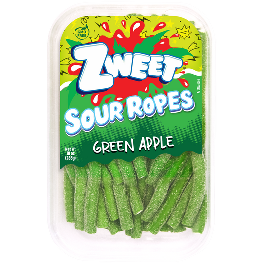 Sour Green Apple Ropes | Zweet | 10 oz