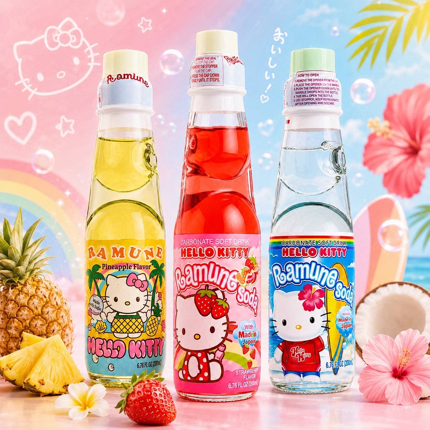 Hello Kitty Ramune Flavors