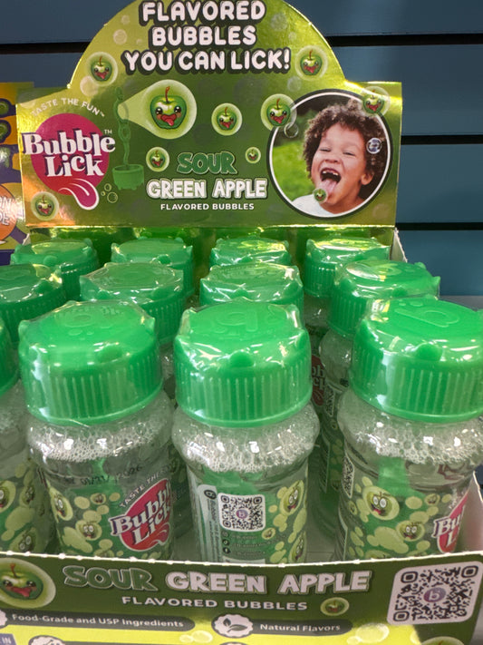 Bubble Lick Green Sour Apple Bubbles