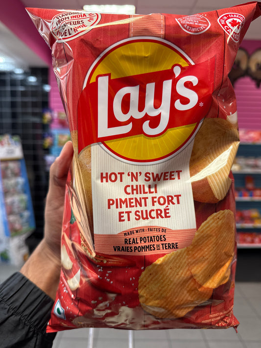 LAYS HOT AND SWEET CHILI FROM CANADA