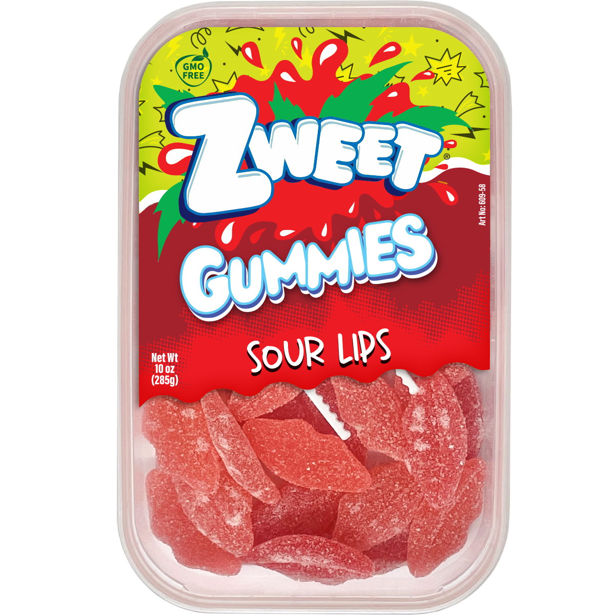 Sour Gummy Lips | Zweet | 10 oz