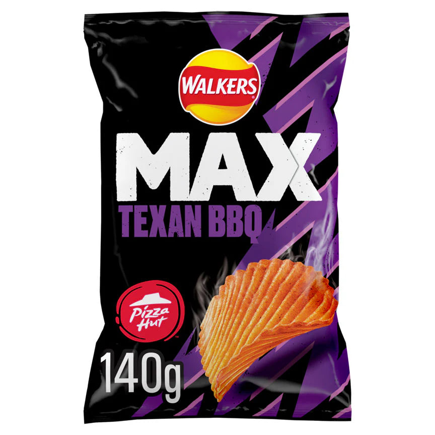 WALKERS MAX PIZZA HUT TEXAN BBQ (UK)