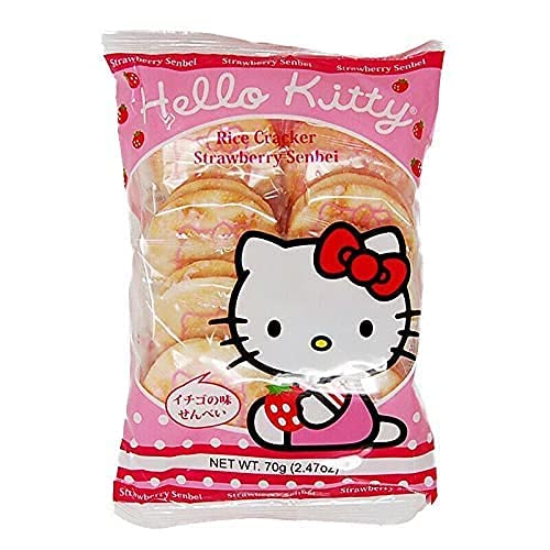 HELLO KITTY RICE CRACKERS STRAWBERRY SENBEI (TAIWAN)