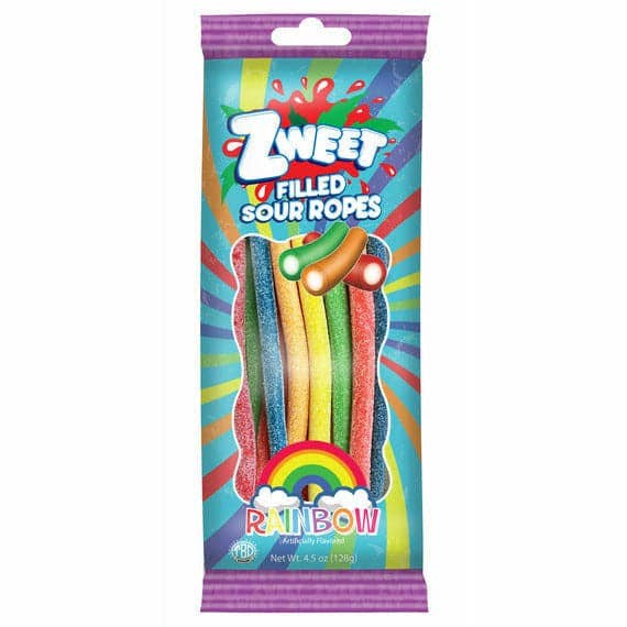 Sour Rainbow Ropes Filled | Zweet | Go-Pack | 4.5 oz