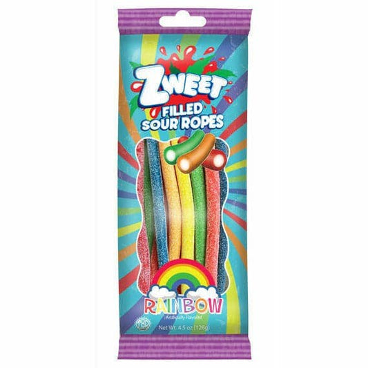 Sour Rainbow Ropes Filled | Zweet | Go-Pack | 4.5 oz