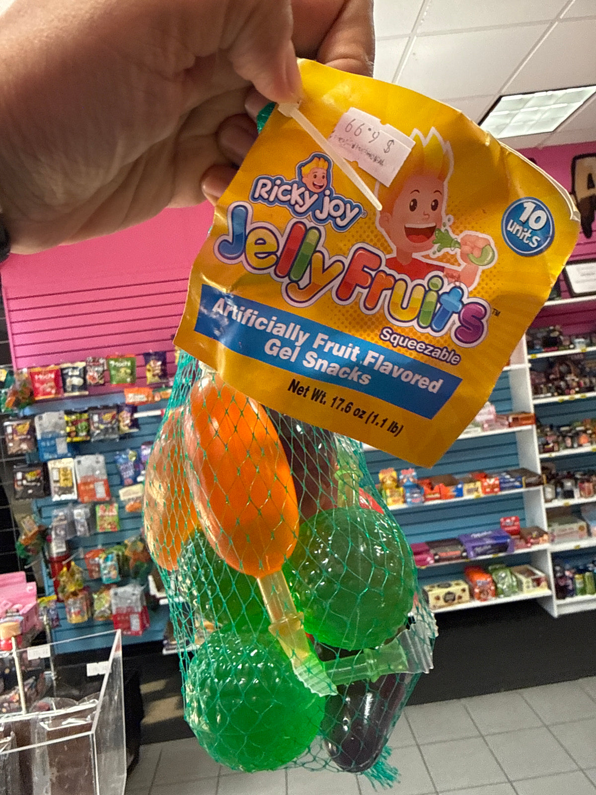 RICKY JOY JELLY FRUITS SQUEEZABLE 10 UNITS