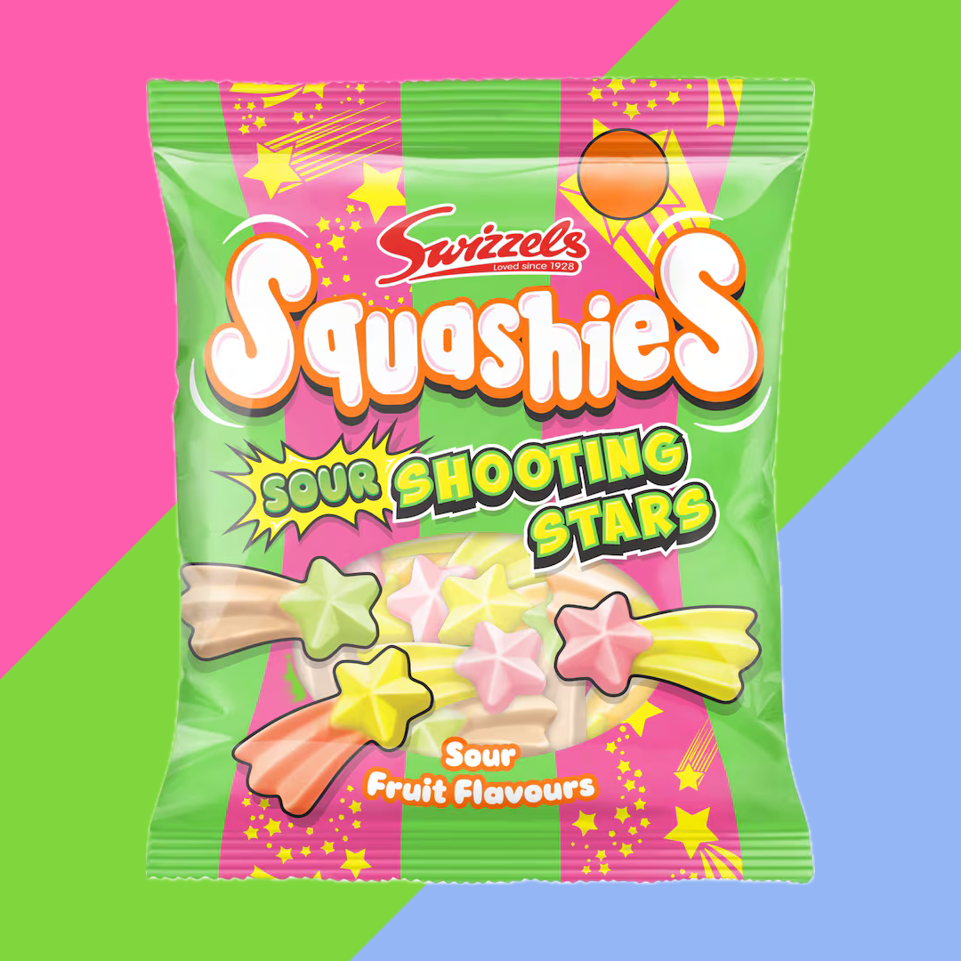 NEW Swizzels Squashies Sour Shooting Stars Bag