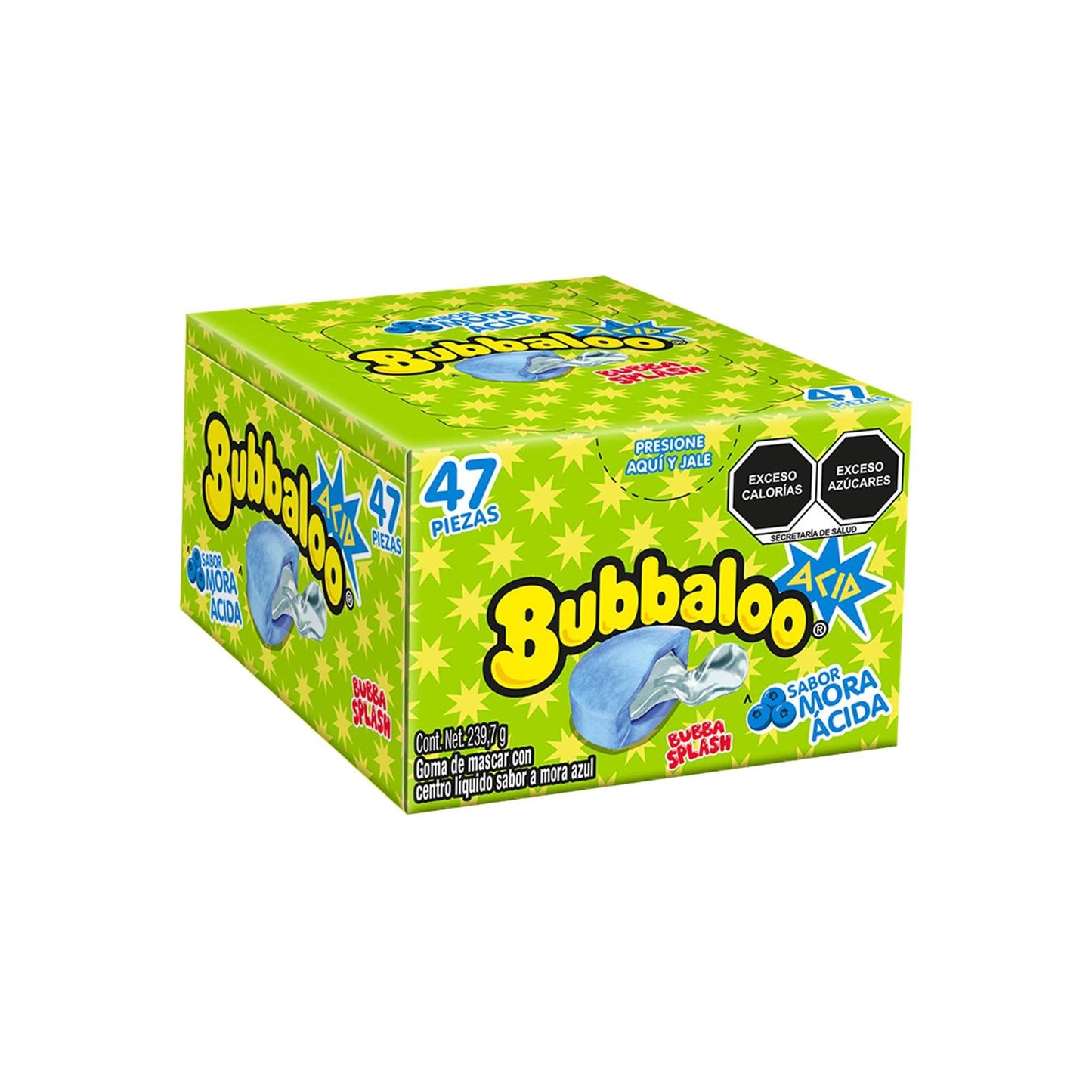 Bubbaloo Gum Sour Blueberry 47pcs (Mexico)