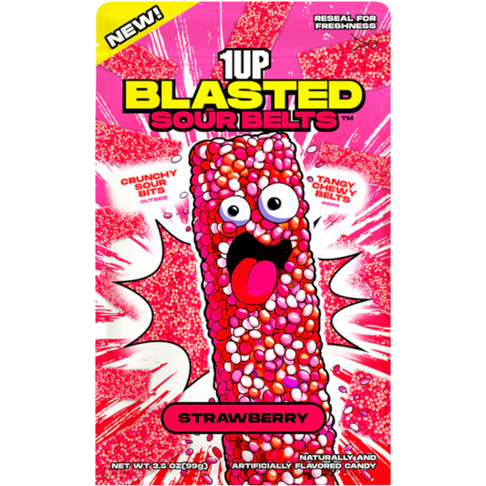 1UP Blasted Strawberry Sour Belts