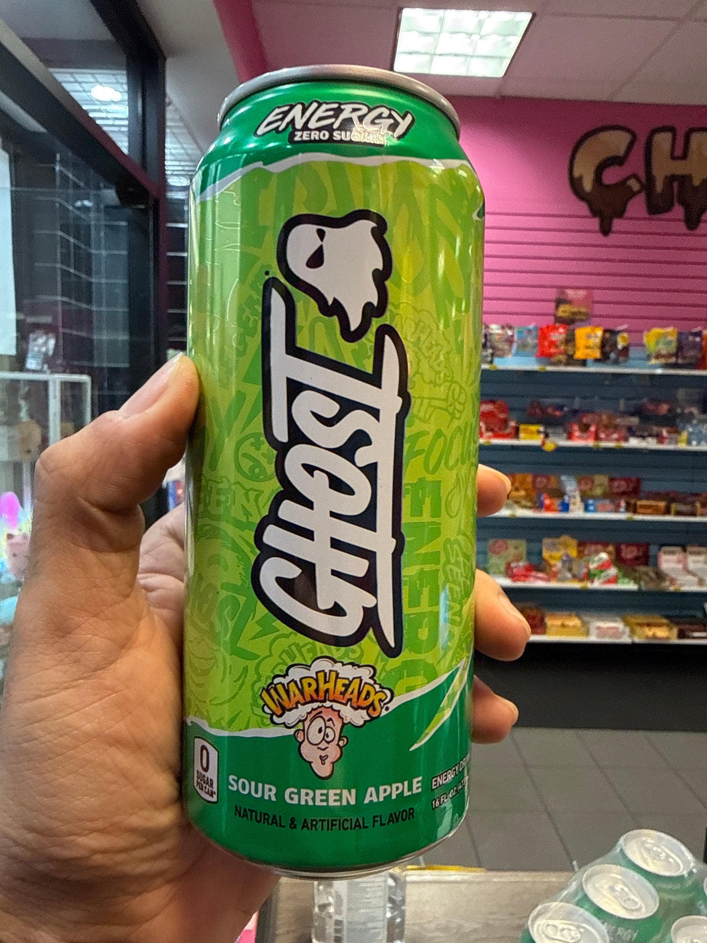 Ghost Energy Warheads Sour Green Apple Zero Sugar