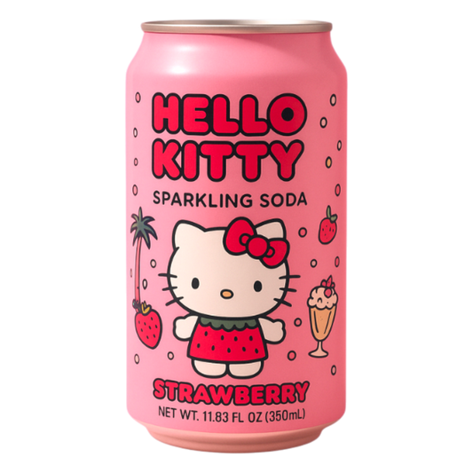 Hello Kitty Strawberry Sparkling Soda