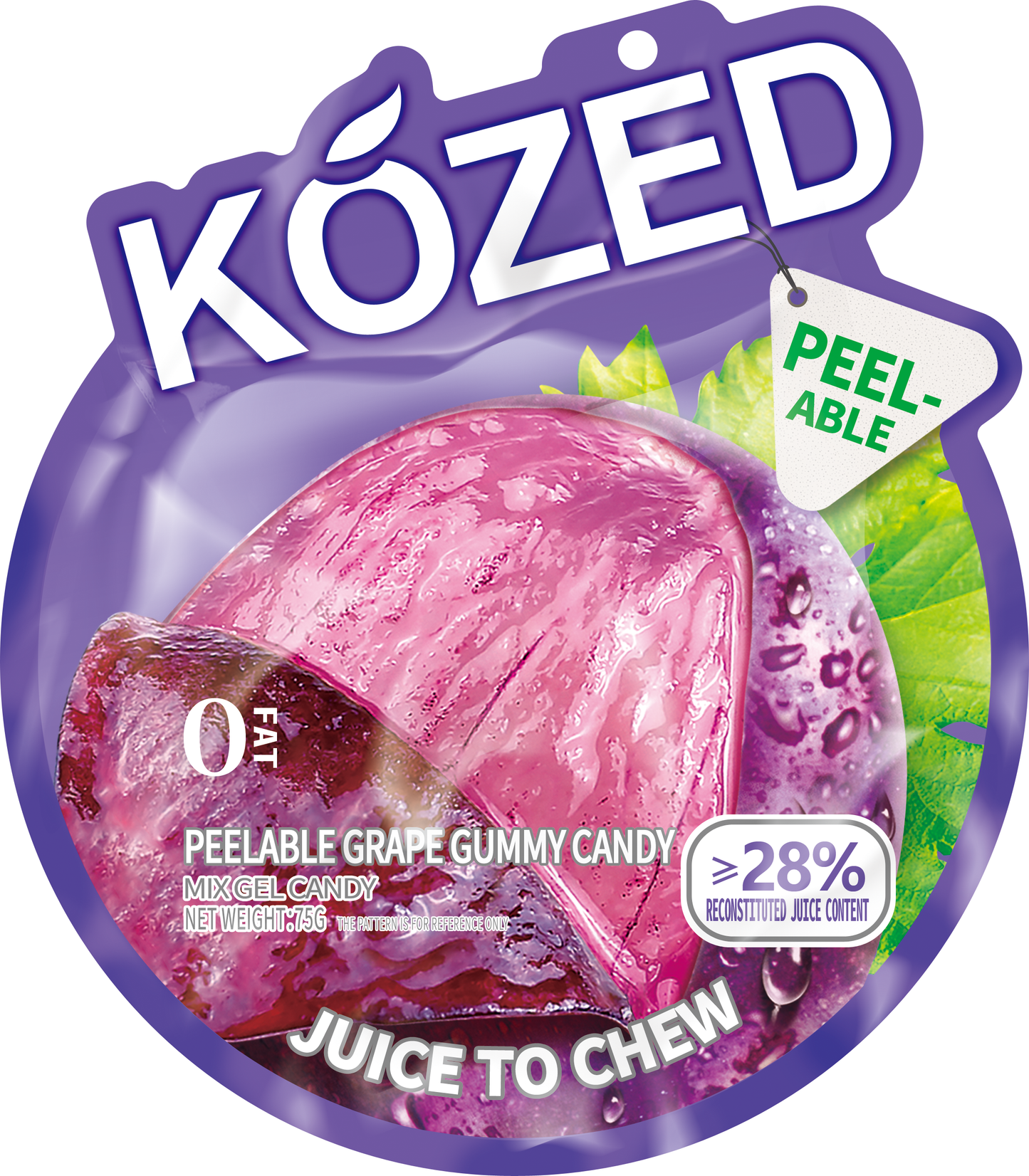 Kozed Peelable Gummy 3D Assorted Flavors 75g (China)