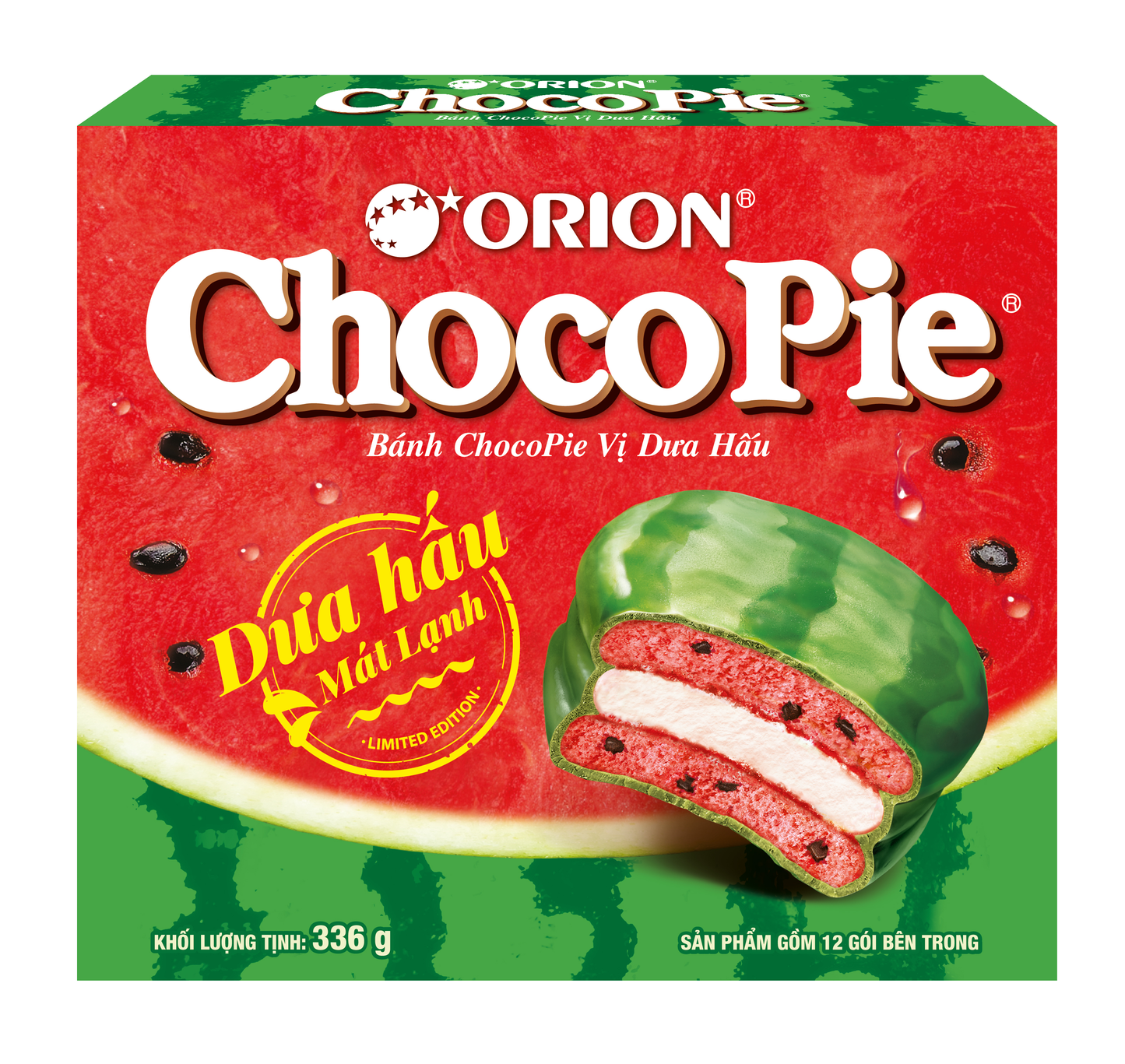 Orion Choco Pie Watermelon (Vietnam)