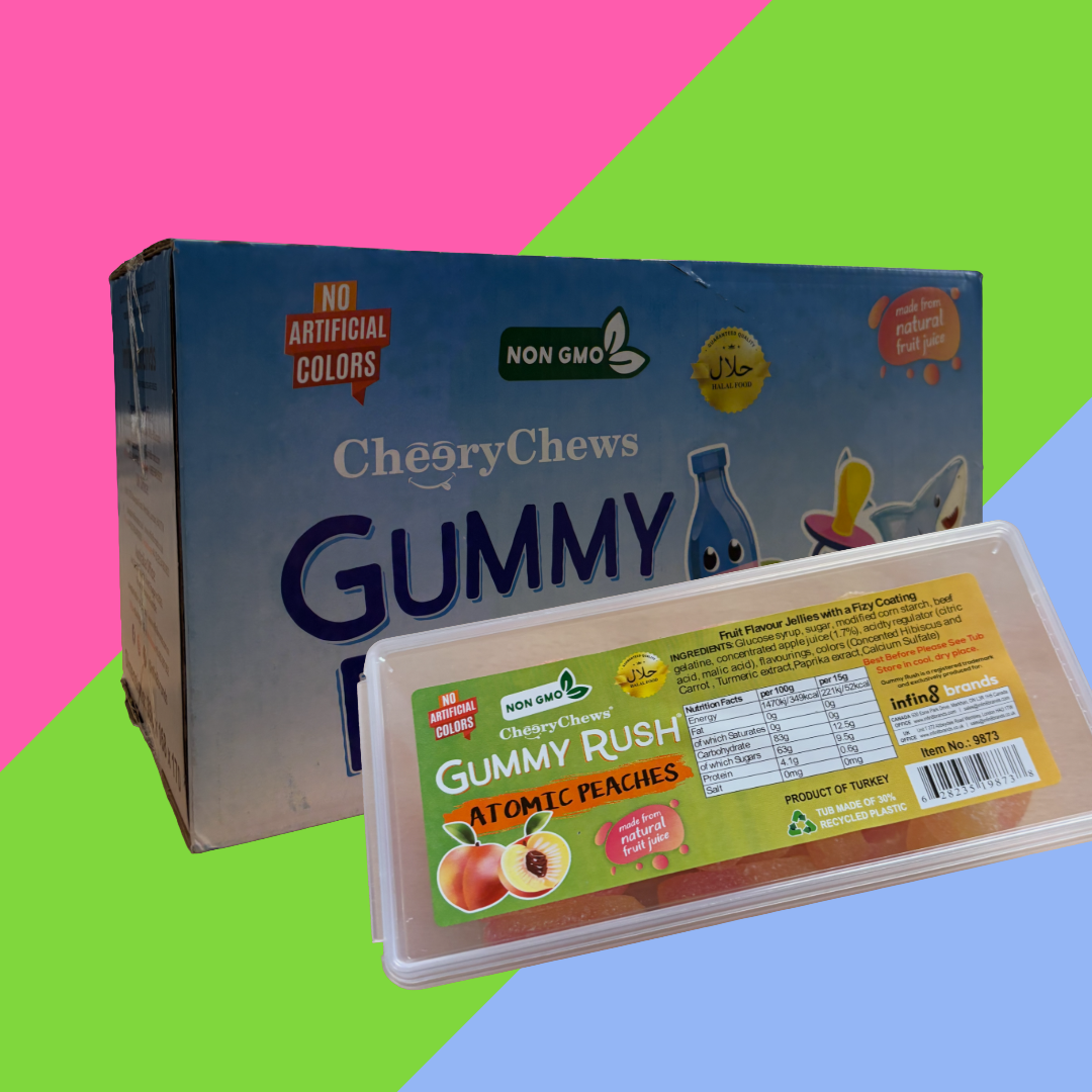 Gummy Rush Halal Candy Tubs