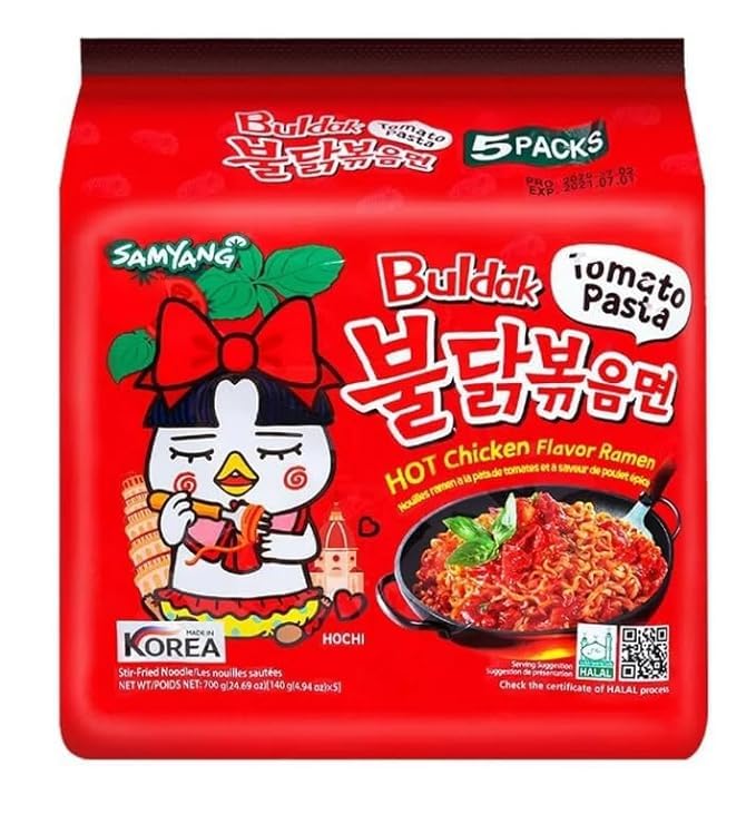 BULDAK TOMATO PASTA SPICY CHICKEN RAMEN (PACK) (KOREA)