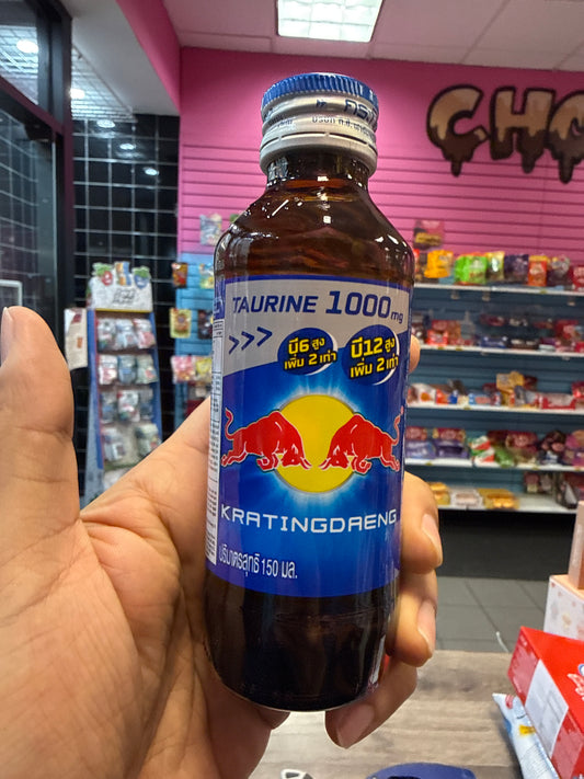 RedBull Blue Energy Drink Krating Daeng Extra ABC 150 ML Glass Bottle