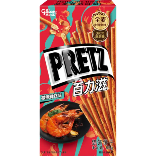Glico Pretz Baked Pretzel Sticks Spicy Shrimp Flavor