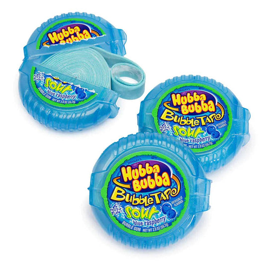 Hubba Bubba Sour Blue Raspberry Tape Gum 2oz