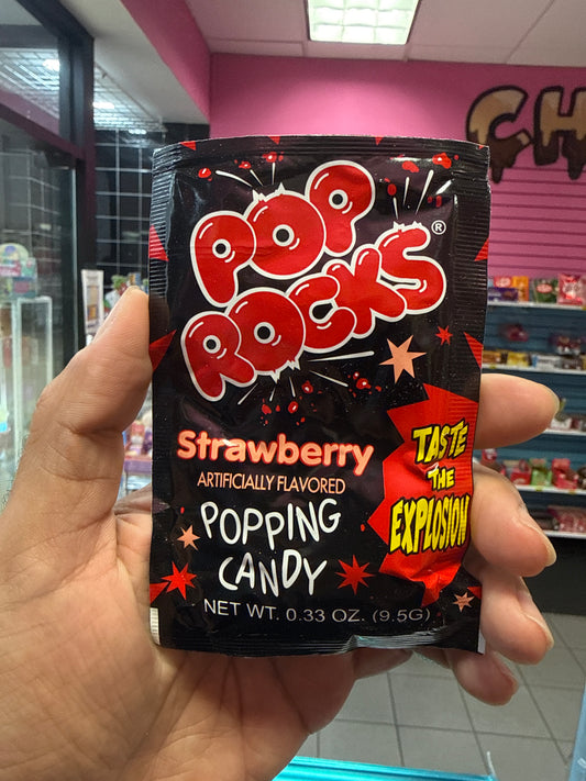 POP ROCKS, STRAWBERRY POPPING CANDY STATE THE EXPLOSION