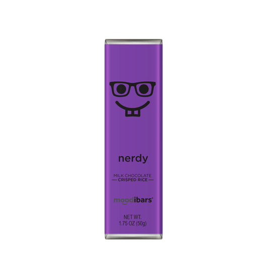 Moodibars® NERDY fine Milk Chocolate Crisped Rice 1.75oz bar