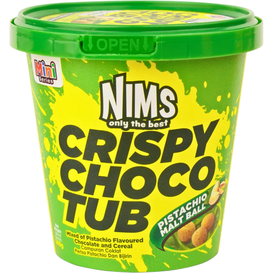 Nims Crispy Choco Tub Pistachio Malt Ball