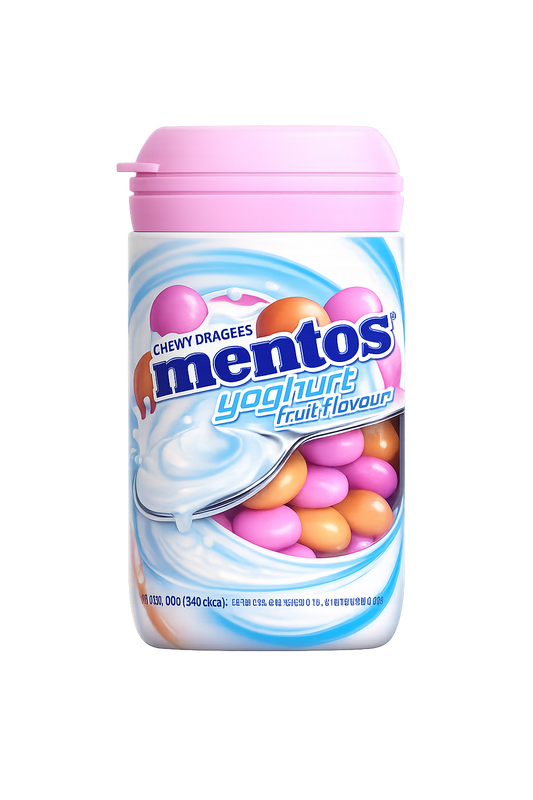 Mentos Chewy Dragees - Yoghurt Fruit Flavor (120g) (Vietnam) 6ct
