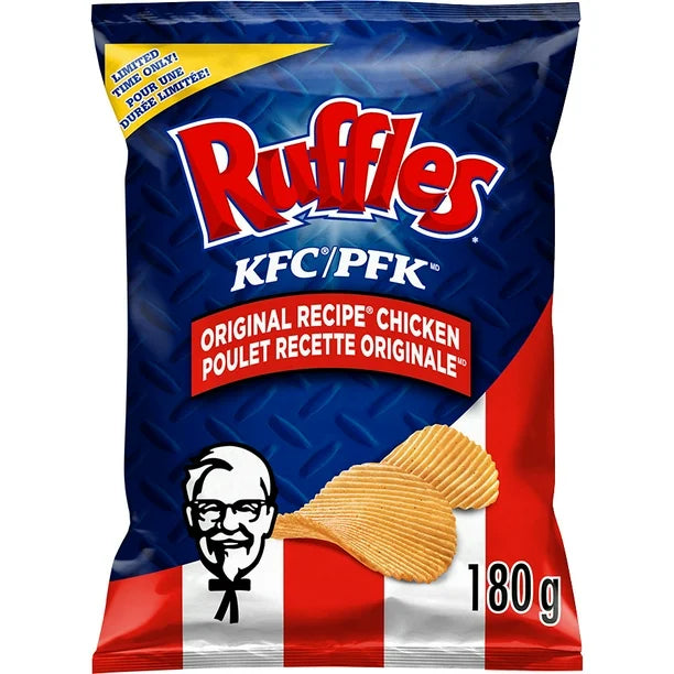 RUFFLES KFC ORIGINAL RECIPE CHICKEN FLAVOURED POTATO CHIPS (CANADA)