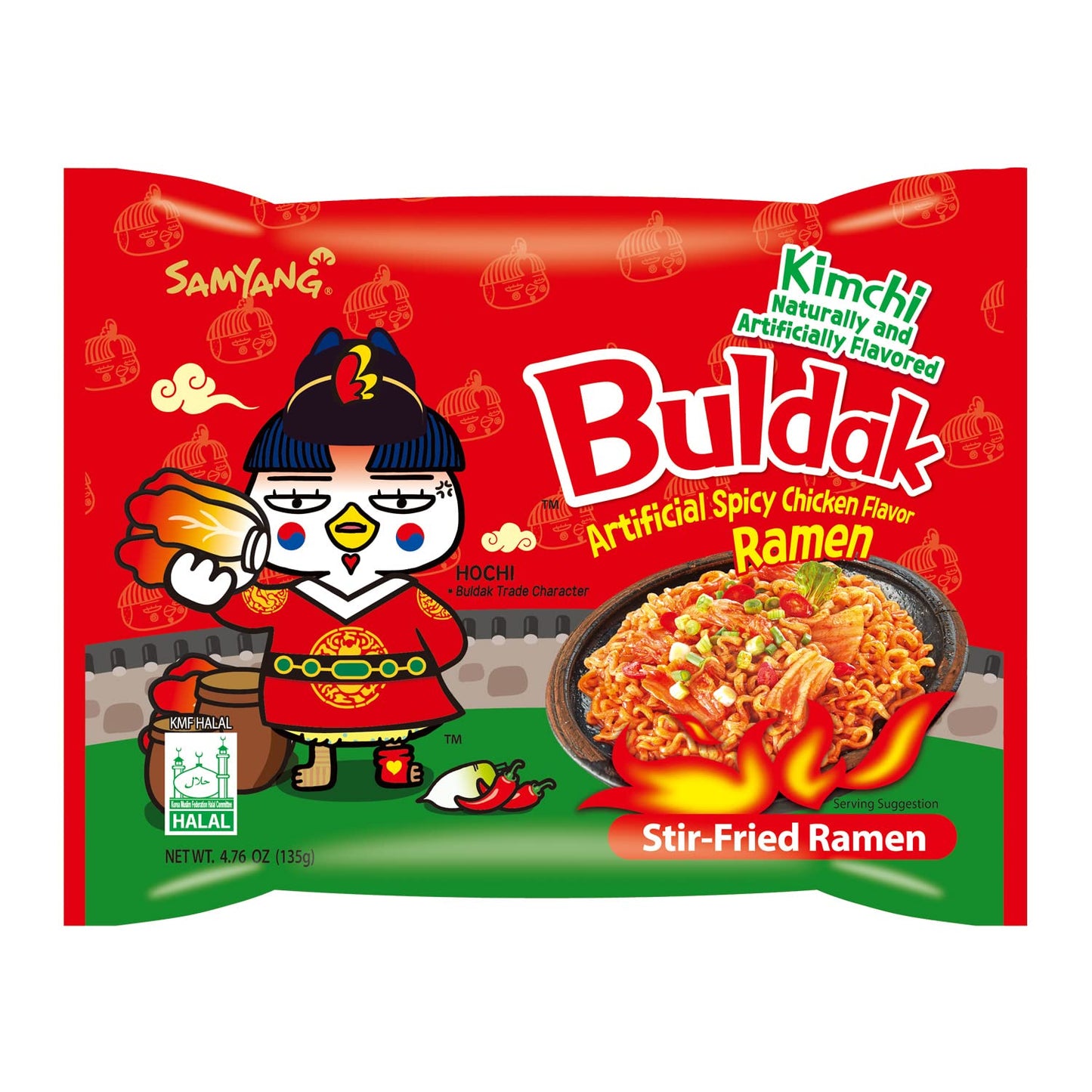 BULDAK KIMCHI HOT CHICKEN FLAVOR STIR-FRIED RAMEN (KOREA)