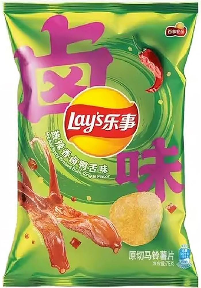 LAYS HOT & SPICY BRAISED DUCK TONGUE (CHINA)