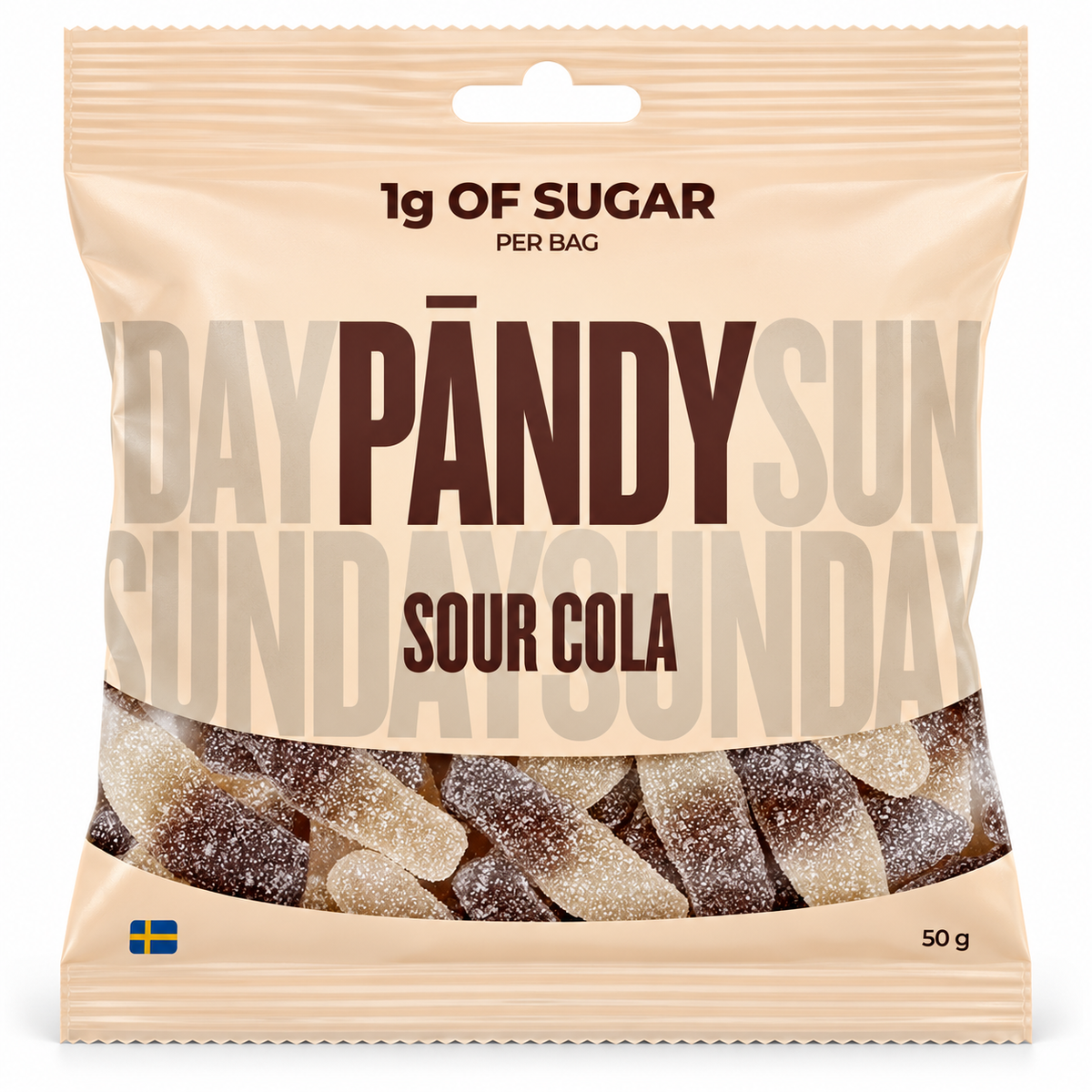 Pändy Sour Cola – Low-Sugar Swedish Gummy Candy, 50(gr)