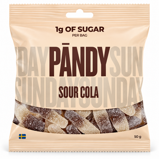 Pändy Sour Cola – Low-Sugar Swedish Gummy Candy, 50(gr)